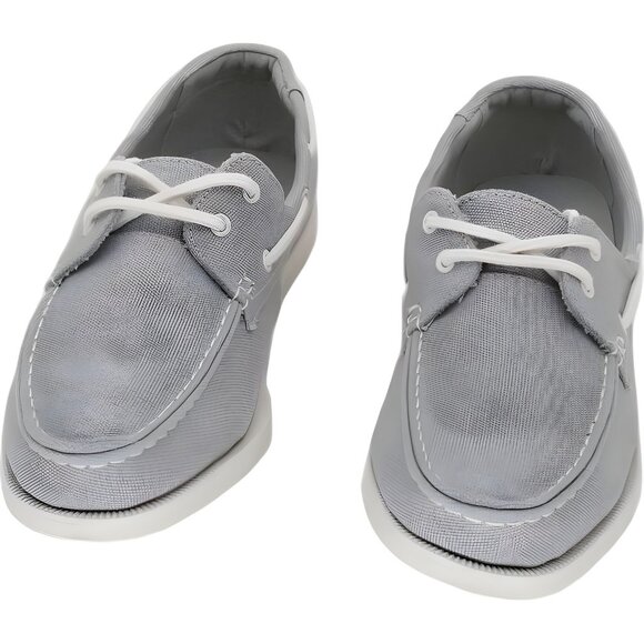 Club Room Elliot Lace-Up Gray Boat Shoes for Men Casual Comfort 8 - Picture 5 of 6